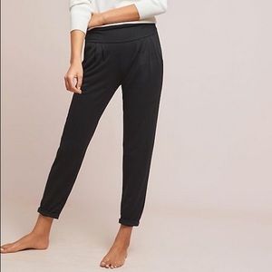 Anthropologie Ett:twa Black Satin Trouser